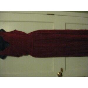 Tank Top and Crinkle Skirt button down the front (deep red-burgundy)-Large*